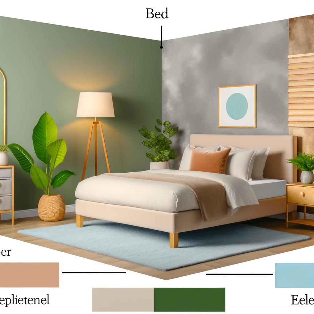 Creare armonia nella stanza con un quadro da parete Feng Shui per migliorare il letto