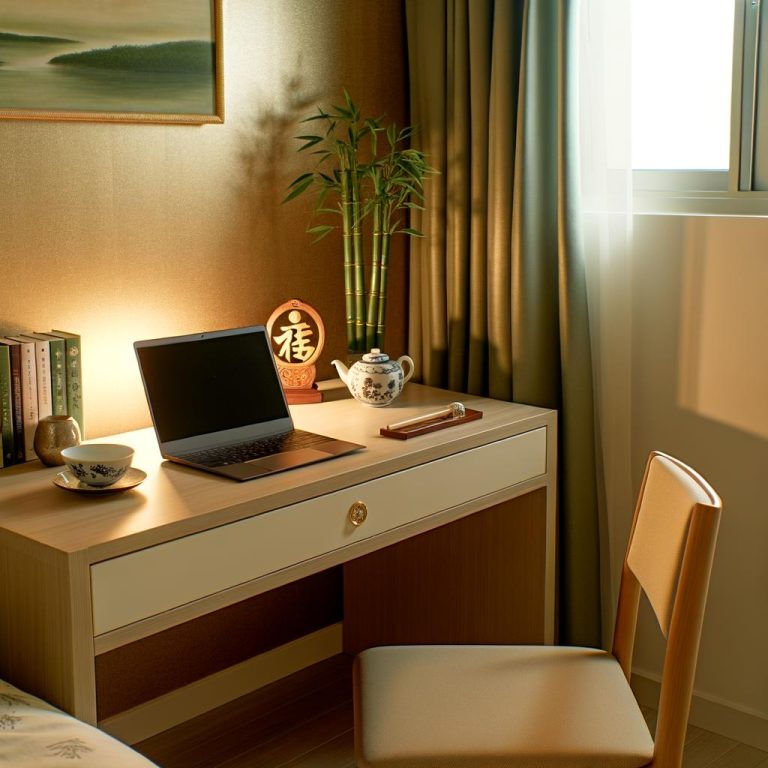 Organizza la tua scrivania con lo stile Feng Shui per una camera armoniosa e equilibrata