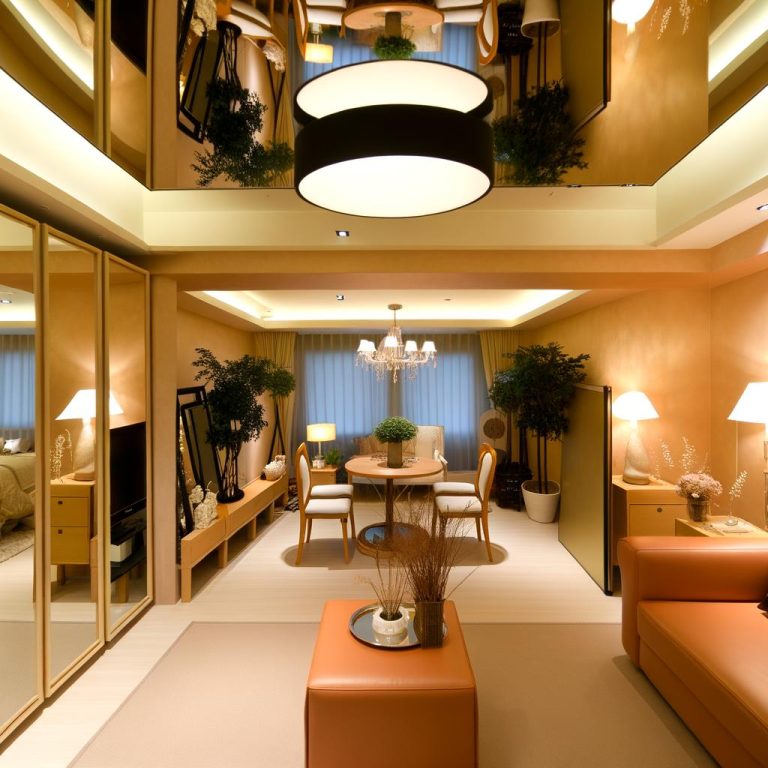 Feng Shui Soffitto Basso 1 colori chiari, specchi e illuminazione strategica