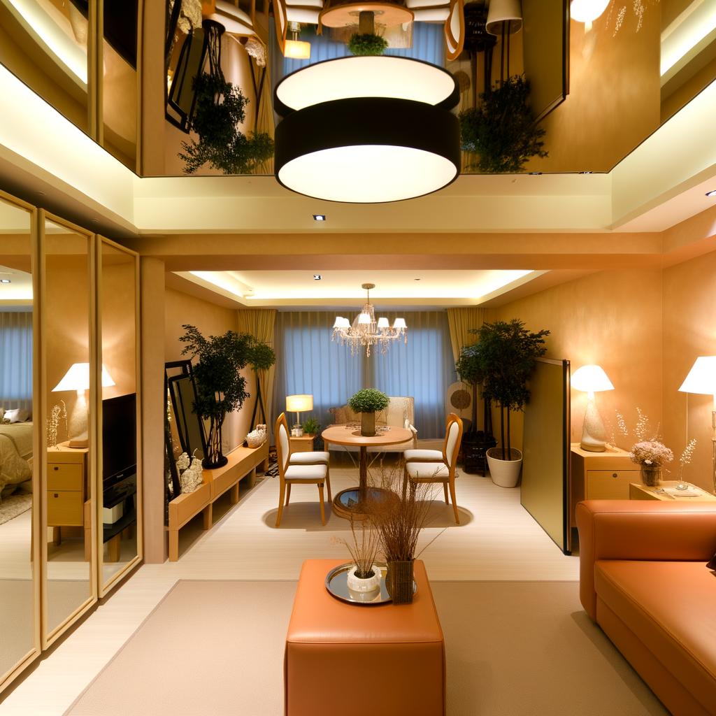 Feng Shui Soffitto Basso 1 colori chiari, specchi e illuminazione strategica