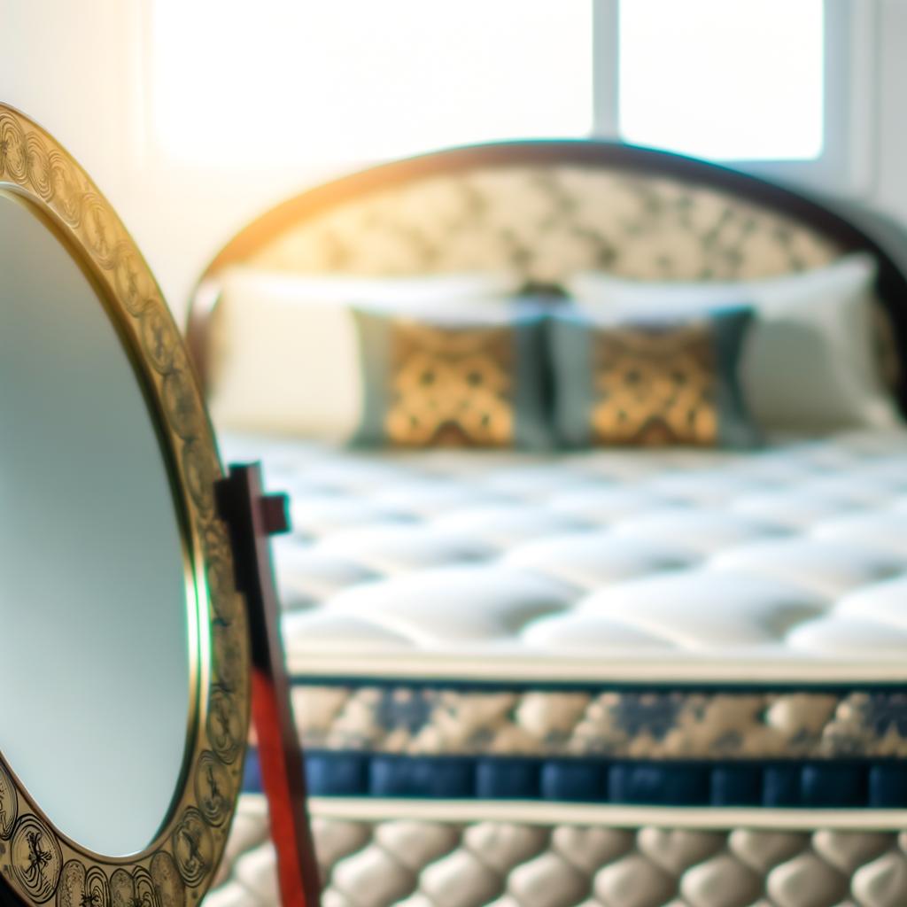 Feng Shui Specchio Davanti Al Letto 1 Massimizza l'energia positiva con un Feng Shui specchio davanti al letto per migliorare il sonno e l'armonia