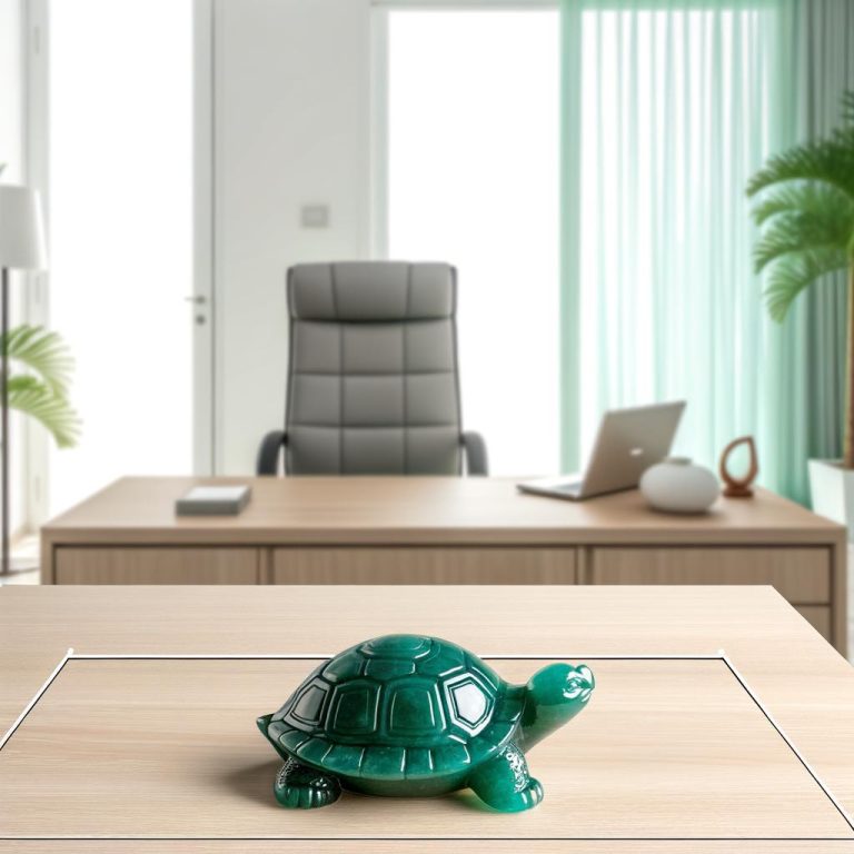 Posiziona immagini di tartarughe seguendo le regole del Feng Shui dietro la scrivania per favorire la concentrazione