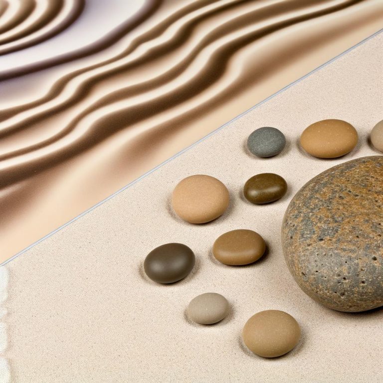 Feng Shui Tela Sabbia Sassi 9 sabbia, sassi e armonia