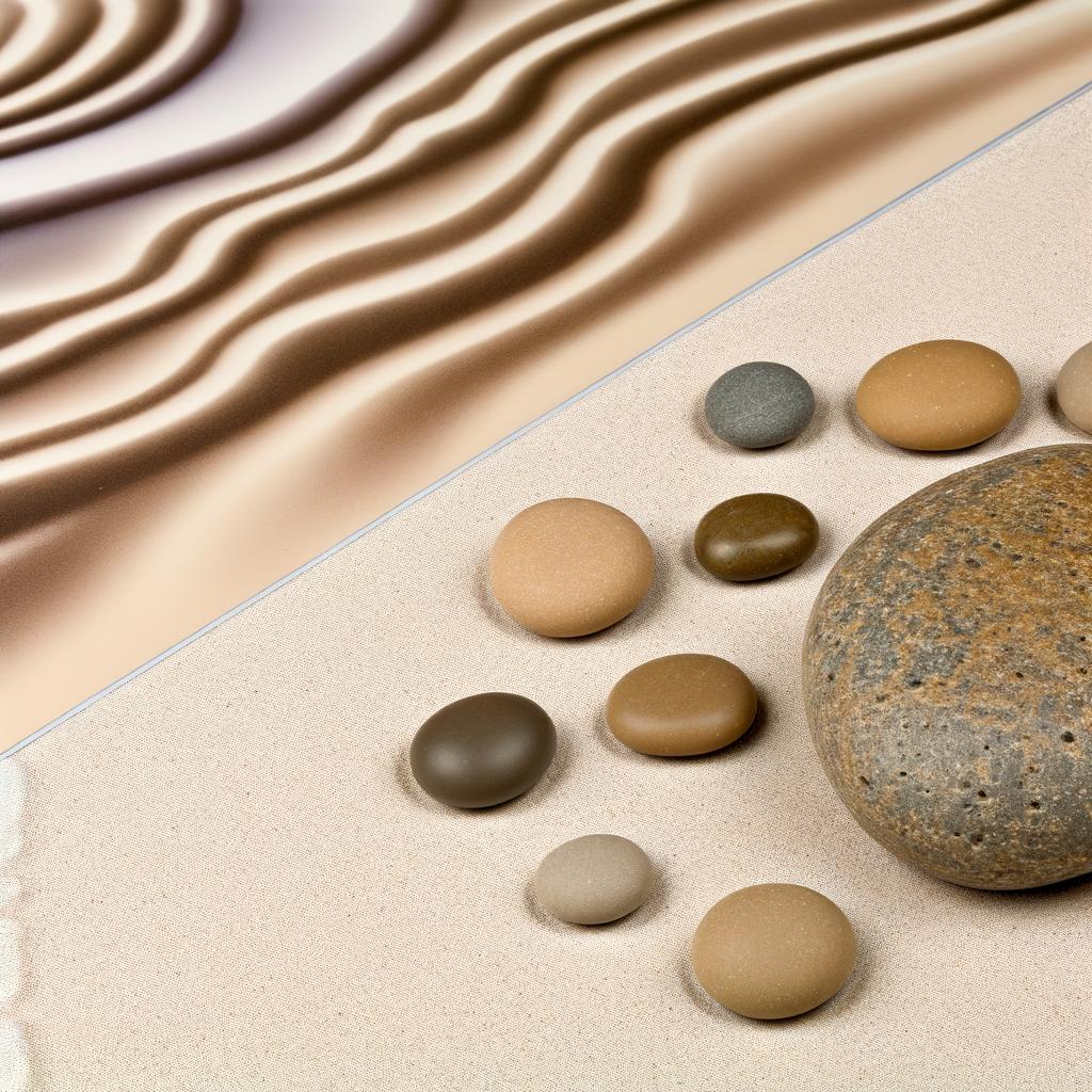 Feng Shui Tela Sabbia Sassi 1 sabbia, sassi e armonia
