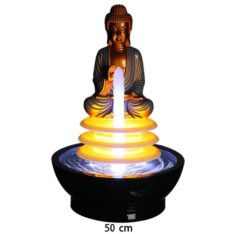 Fontana Feng Shui Biddha Con Luce 50 Cm 11 portafortuna per la tua casa