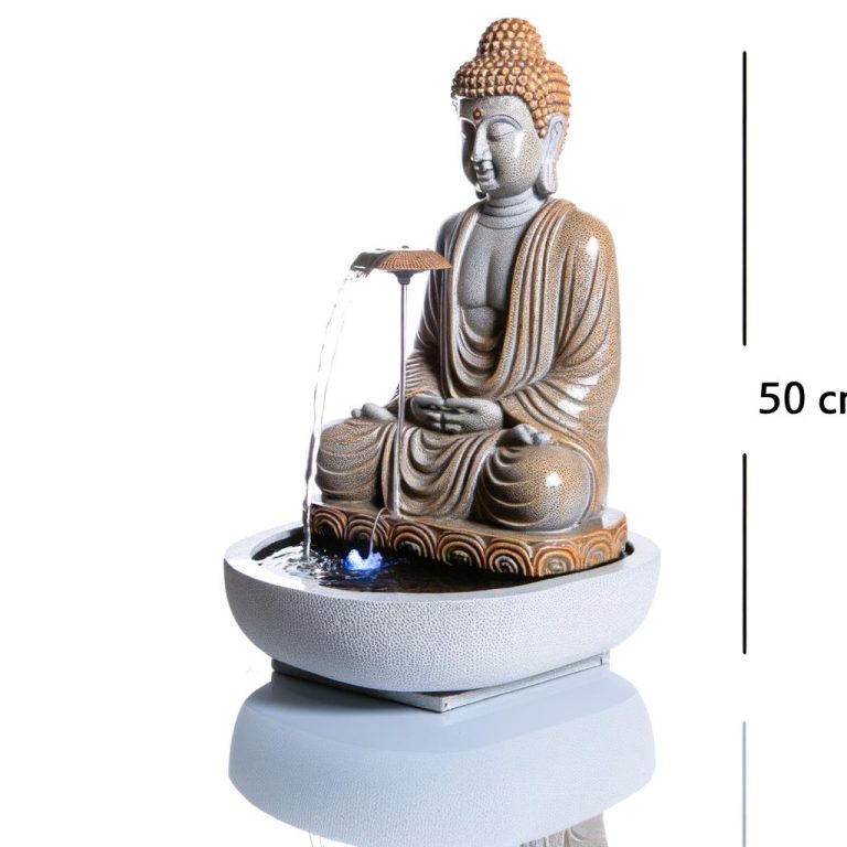 Fontana Feng Shui Buddha Con Luce 50 Cm 18 elemento decorativo unico