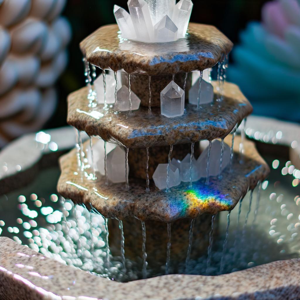 Fontana Feng Shui Con Cristalli 1 armonia e positività per il tuo spazio sacro