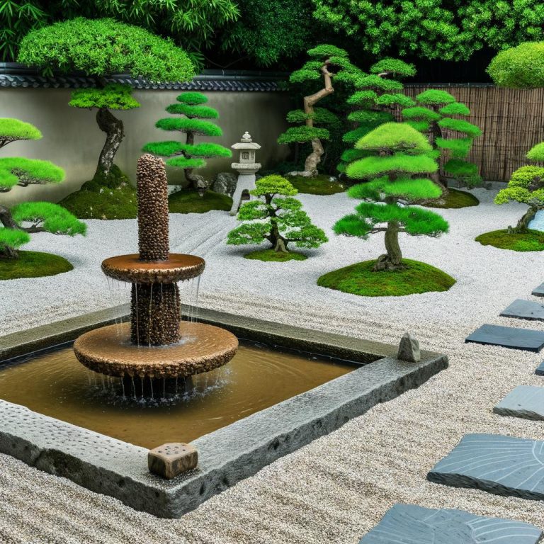 Fontana Feng Shui Con Giardino Zen 5 Sogna con la nostra fontana Feng Shui con giardino Zen, un'oasi di tranquillità e armonia