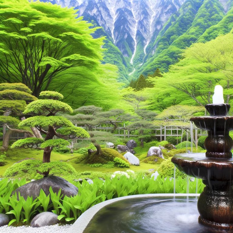 Fontana Feng Shui Con Giardino Zen Sorgente Di Montagna 12 Creiamo pace e armonia con una fontana Feng Shui nel giardino zen, sorgente di montagna