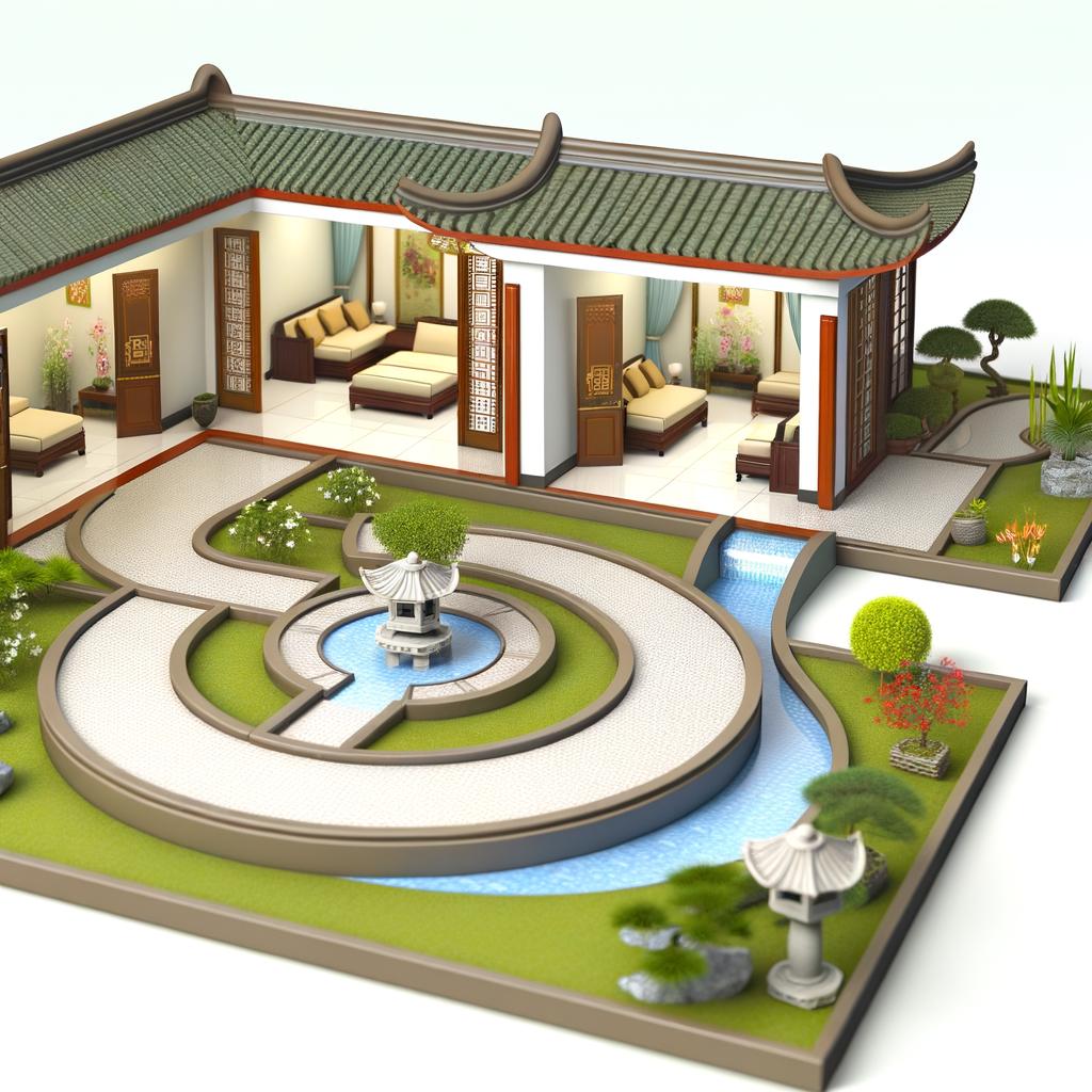 Giochi di arredamento casa con principi Feng Shui per un'energia positiva e un ambiente equilibrato